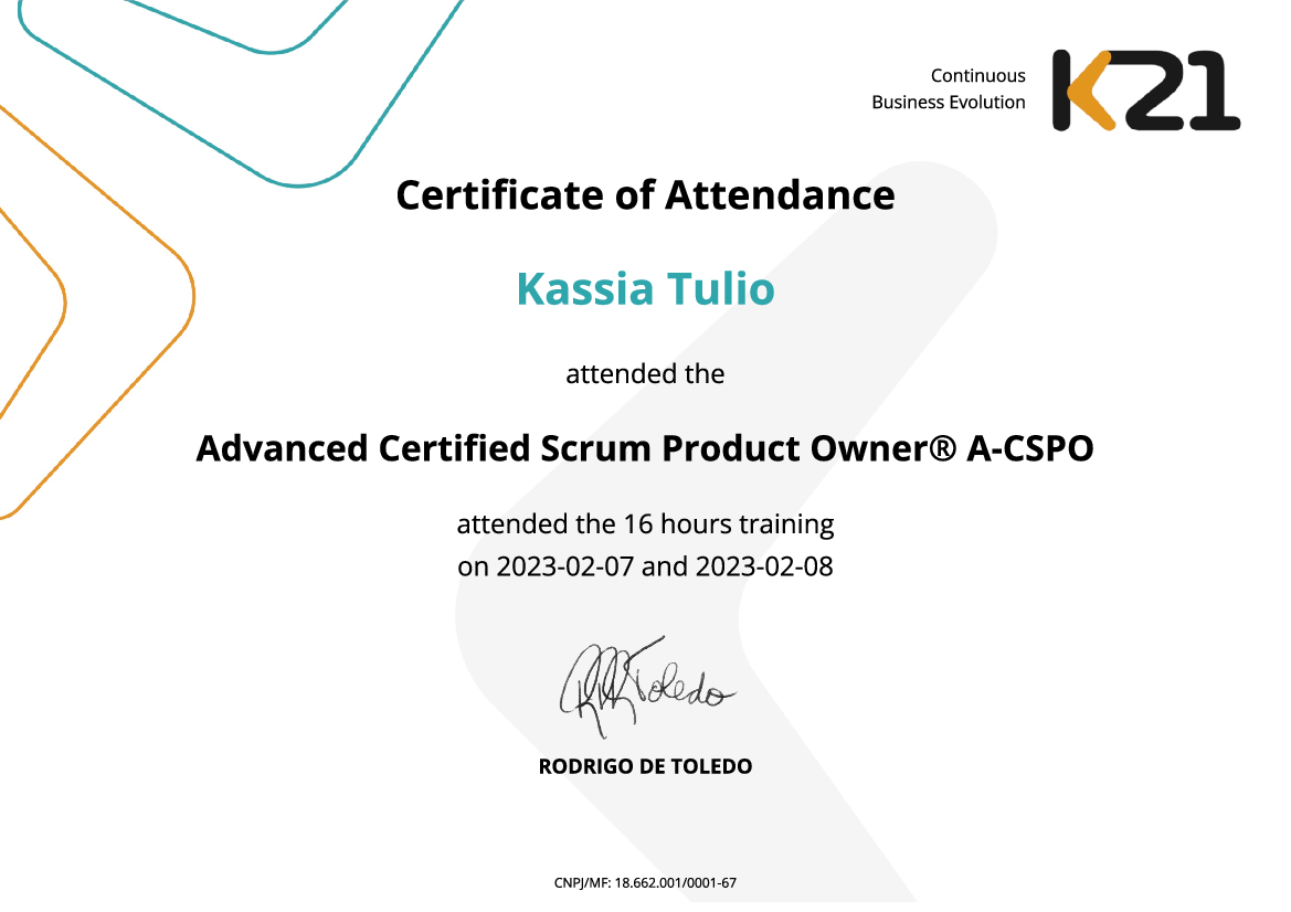 Certificado K21